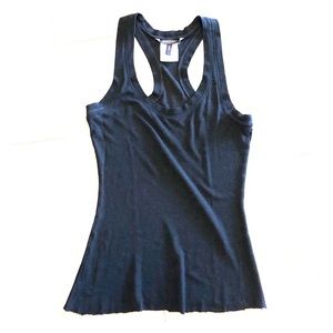 BCBG MAXAZRIA Ribbed Raw Hem Tank